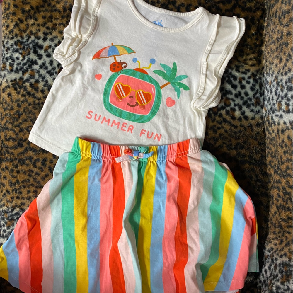 Cocomelon Girls 2 piece Skirt and Top Set